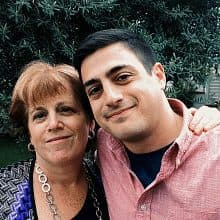 Donna Morea with her son, Adam Chandler
