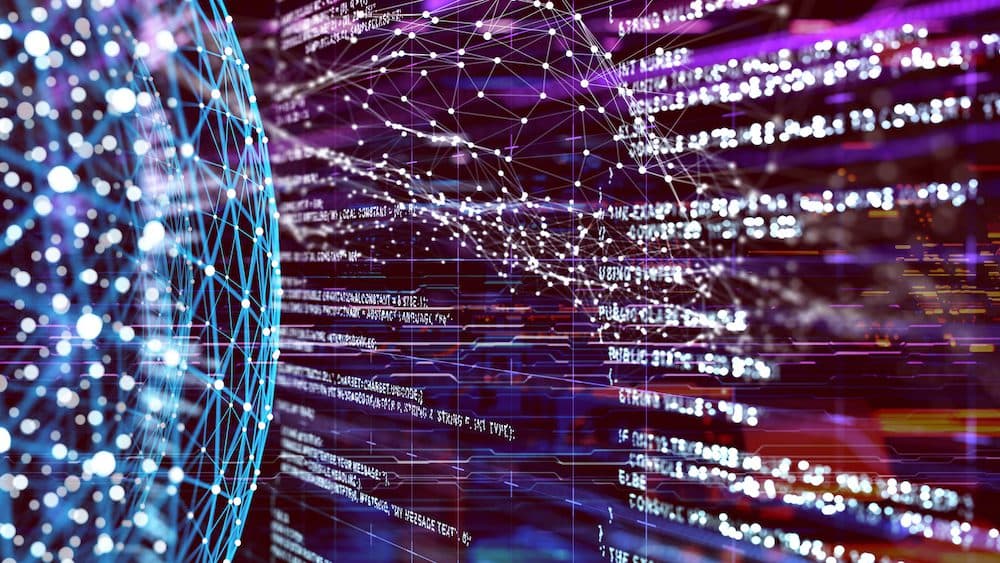 Big data futuristic visualization
