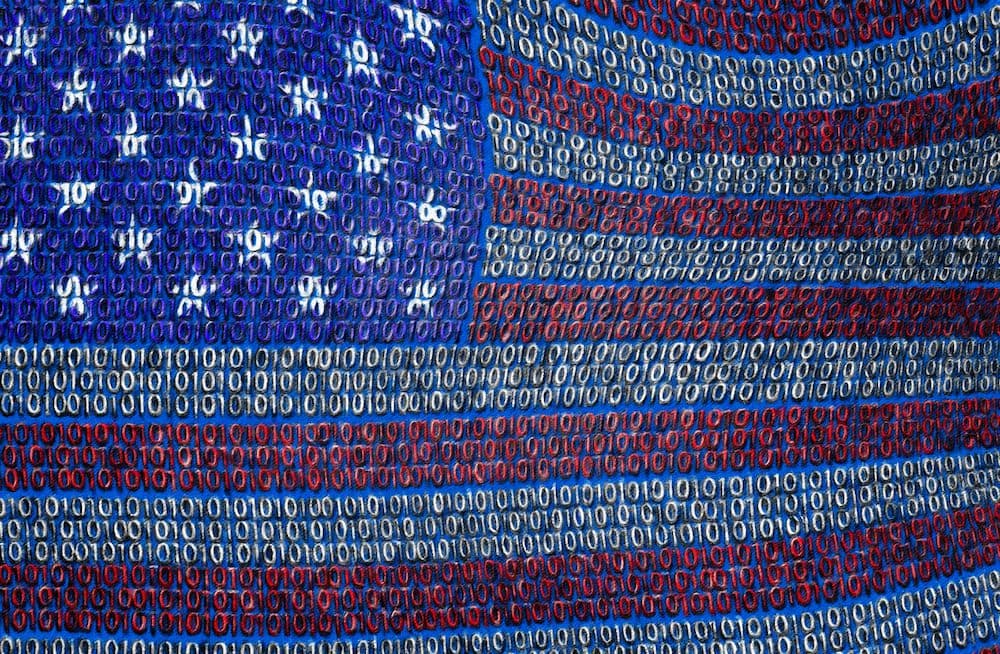 USA Flag of Binary Code. Image: bestdesigns/iStock