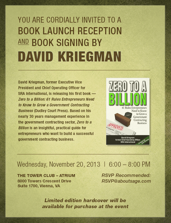 Save The Date David Kriegman S Zero To A Billion Book