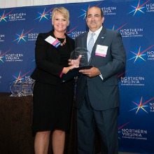 CALIBRE's Joe Martore receives the 2016 Outstanding Veteran and Military Advocate Award at the Northern Virginia Chamber of Commerce Annual Outstanding Corporate Citizenship Awards