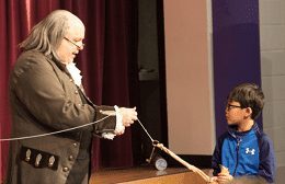 "Ben Franklin" at the 4th annual STEM Symposium