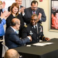 Collaboration ARL NE ceremony with Melissa Flagg.