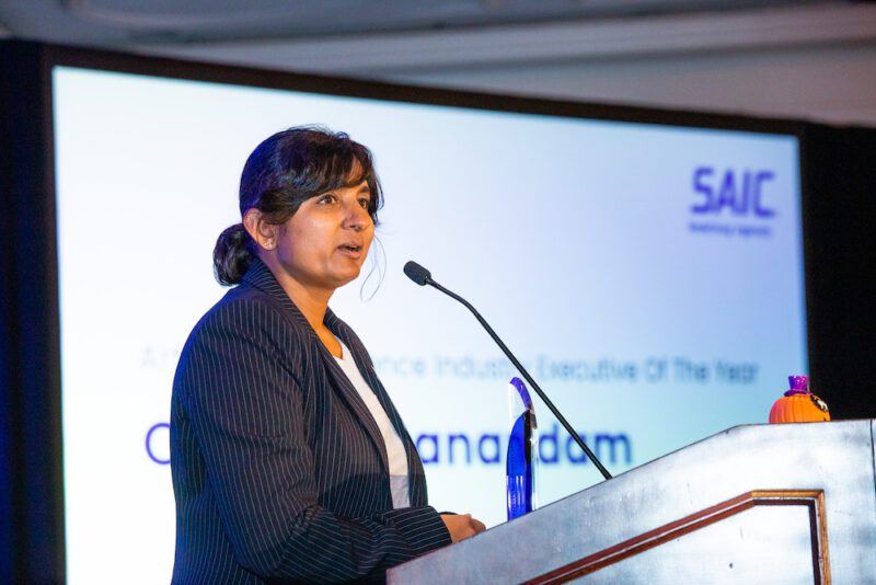 Last year's Artificial Intelligence Industry Executive of the Year winner was SAIC’s Chitra Sivanandam, who was honored for her leadership in expanding the company’s use of AI and machine learning. Image: WashingtonExec