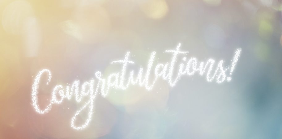 Congratulations Word Formed by Shiny Confetti with Colorful Background. Image: blackred/iStock