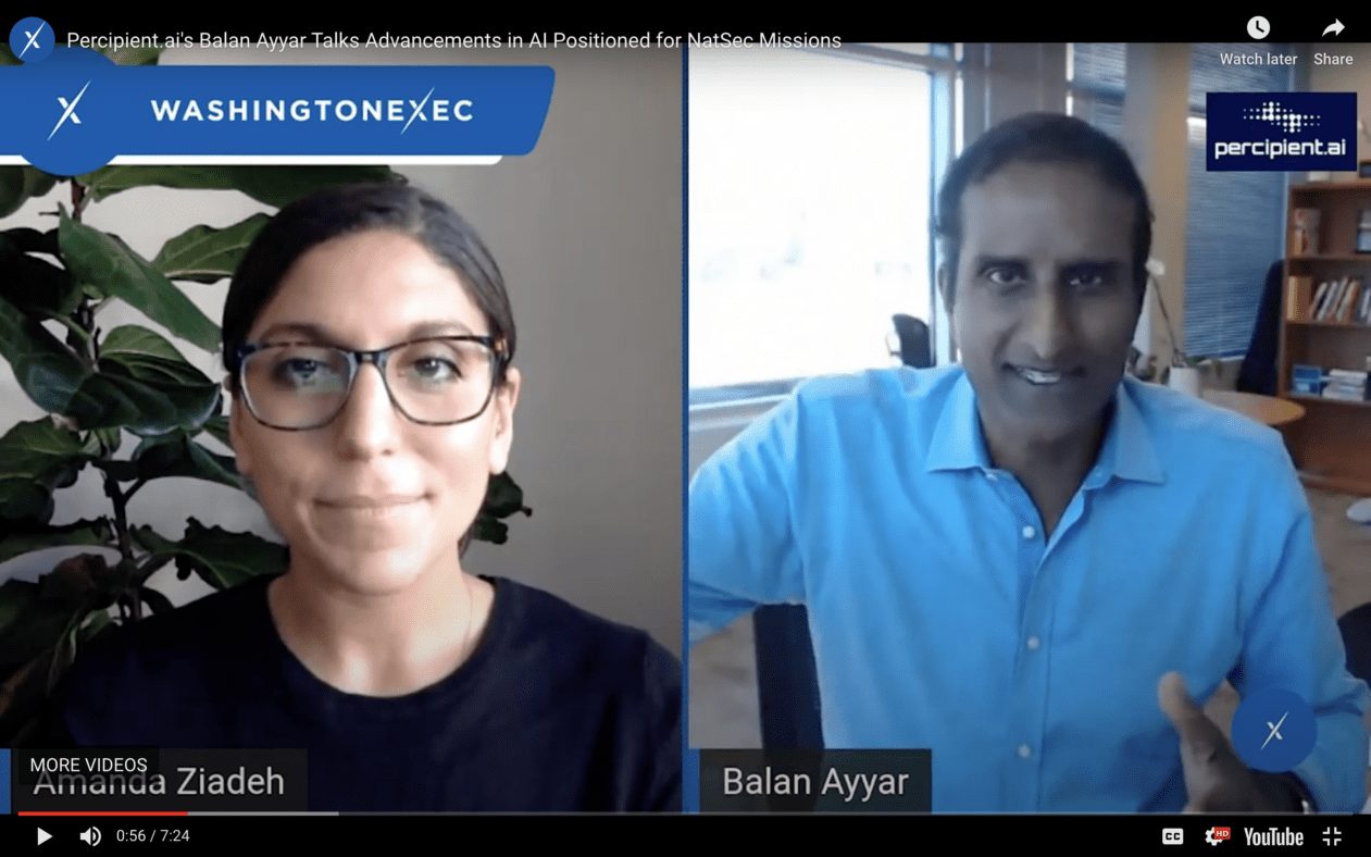 WATCH: Percipient.ai's Balan Ayyar Talks Advancements in AI Positioned ...