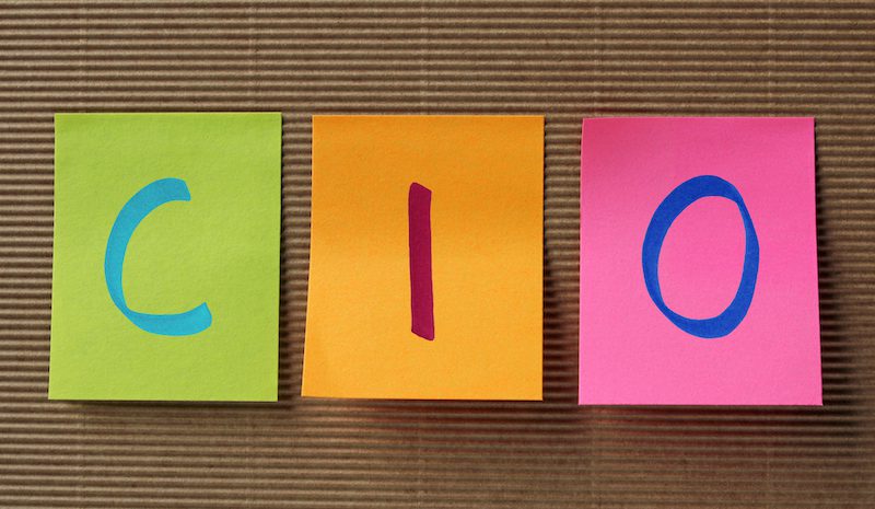 CIO acronym on colorful sticky notes