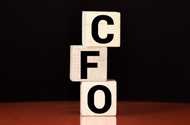 letter of the alphabet of CFO, business concept