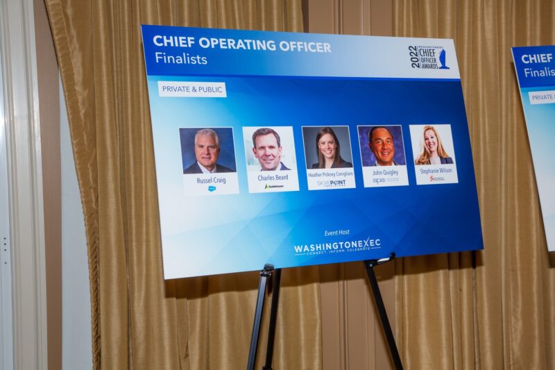 WashingtonExec Hosts 2022 Chief Officer Awards Finalist Reception On ...